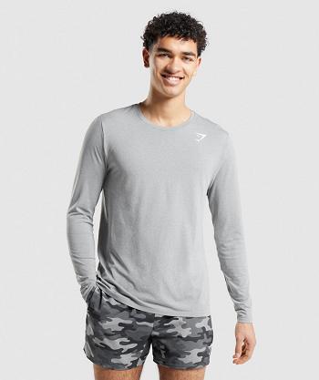 Long Sleeve Męskie Gymshark Arrival Seamless Szare | PL 3683SGL